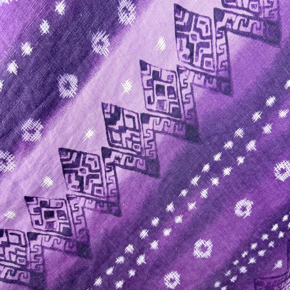 John Paul Richard Purple Patterned Linen Dress - Picture 9 of 10